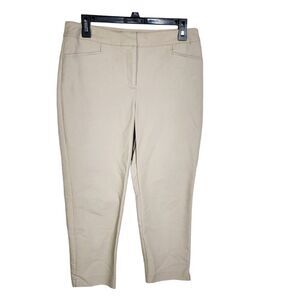 Fabulously Slimming By Chico's Women's Pants Cropped Sz 0 Small 4 Beige Trouser